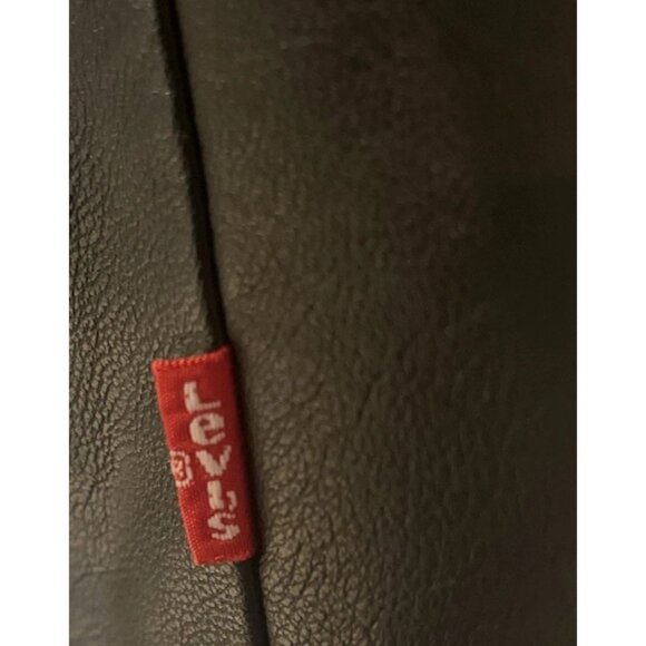 Levi's Black Faux Leather Asymmetrical Zip Motorcycle Moto Jacket - Picture 10 of 16